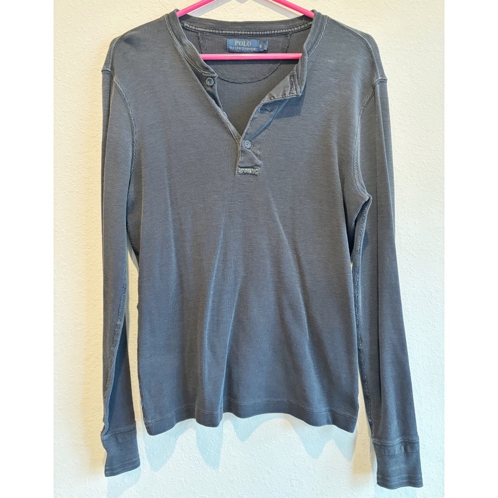 Polo Ralph Lauren Gray Long Sleeve Henley Shirt